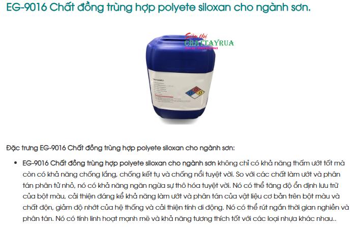 EG-9016 Chất đồng trùng hợp polyete siloxan cho ngành sơn.